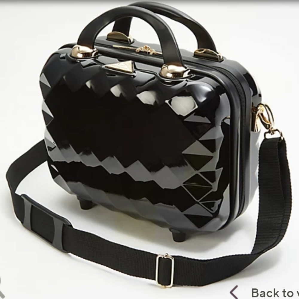 Black hard-side make-up travel case from QVC by Triforce New w/Tags